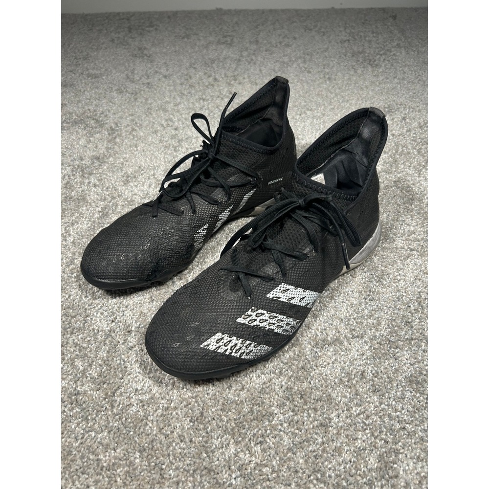 Adidas Predator Freak .3 Turf Soccer Cleats Mens Black/White Mid Cut